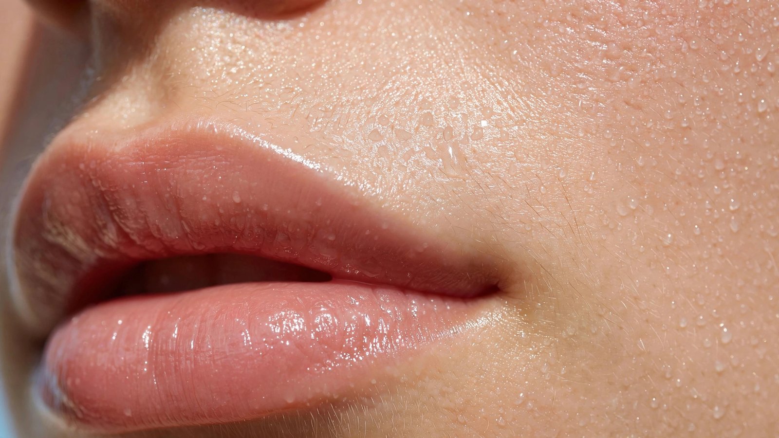 3. Dewy Skin + Glossy Lips