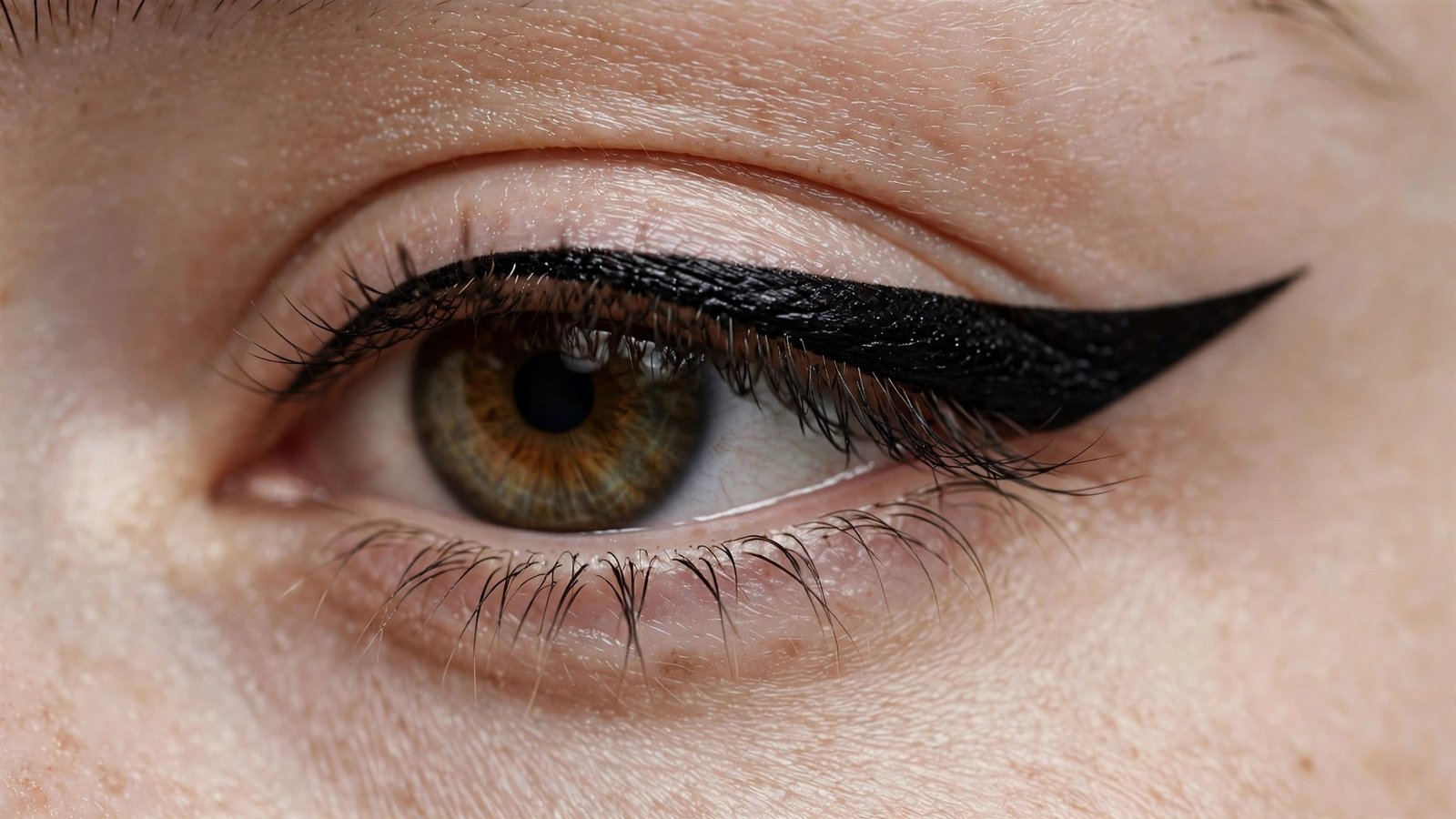 4. Winged Liner + Nude Lip