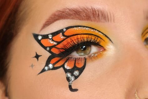 Glam Butterfly: Rhinestones & Winged Liner