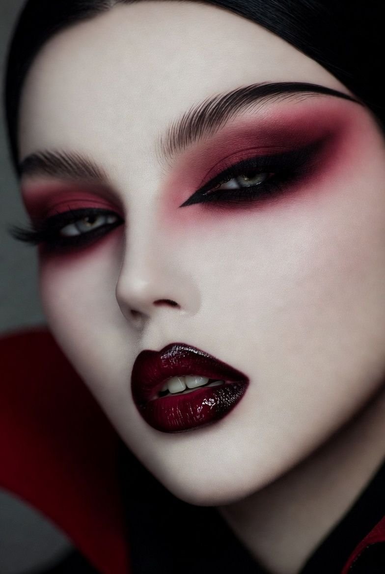Her Signature Makeup: Pale, Sharp, Dark