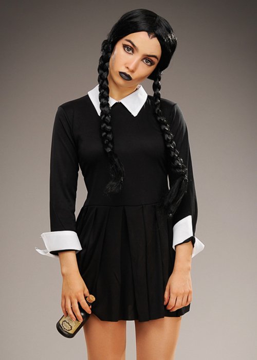The Hair: Two Tight Braids, Center Part